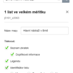 volba doplňkových informací ve webovém rozhraní